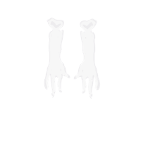 a white silhouette of two hands on a black background